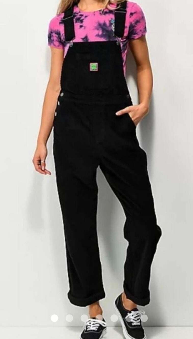 Empyre Black Corduroy Overalls